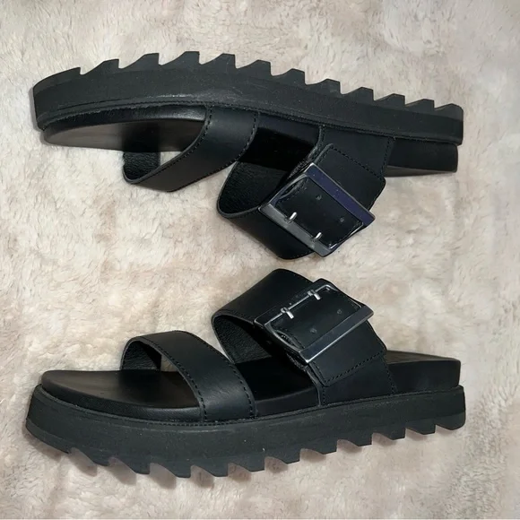 Sorel Women's Roaming Buckle Slide Sandal, Black, sz 6 - Picture 4 of 6